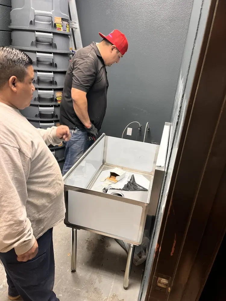 Commercial plumbing and sink installation in Downtown Grand Prairie